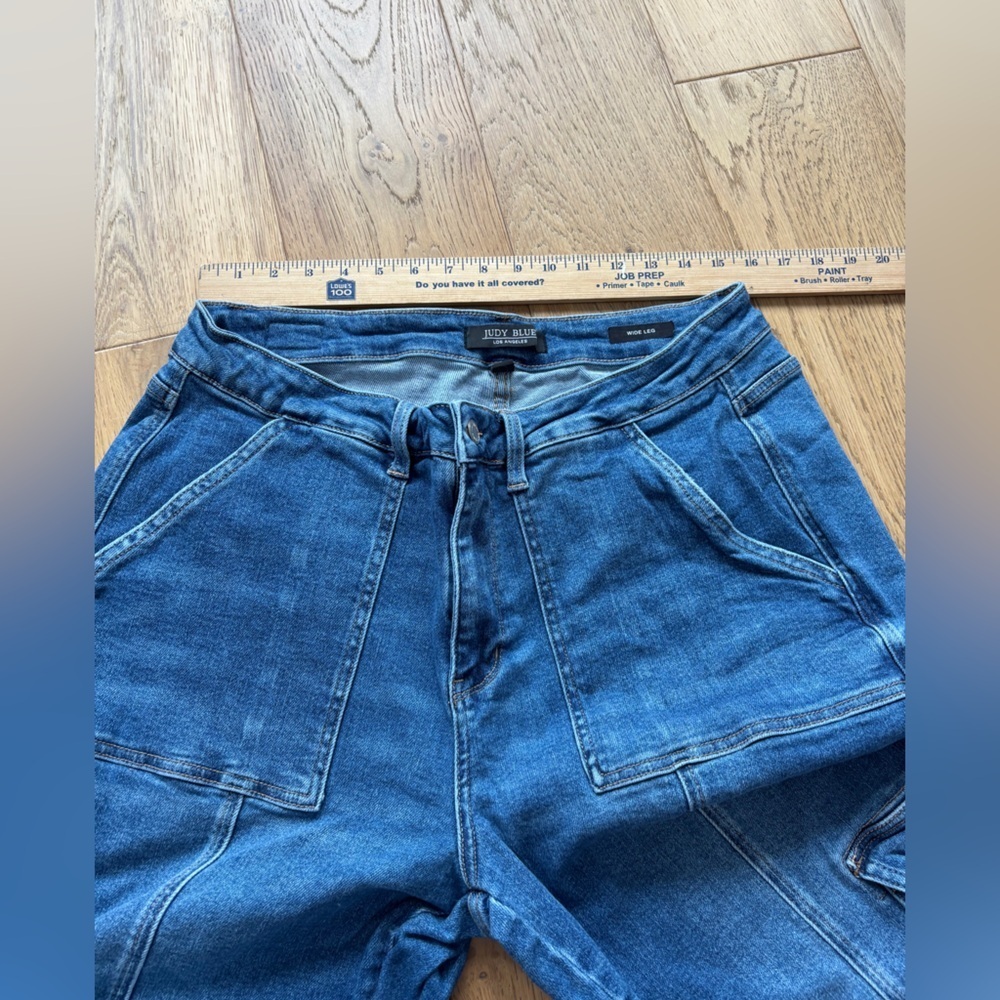 Judy Blue high waist wide leg cargo jeans 18 - Picture 5 of 8